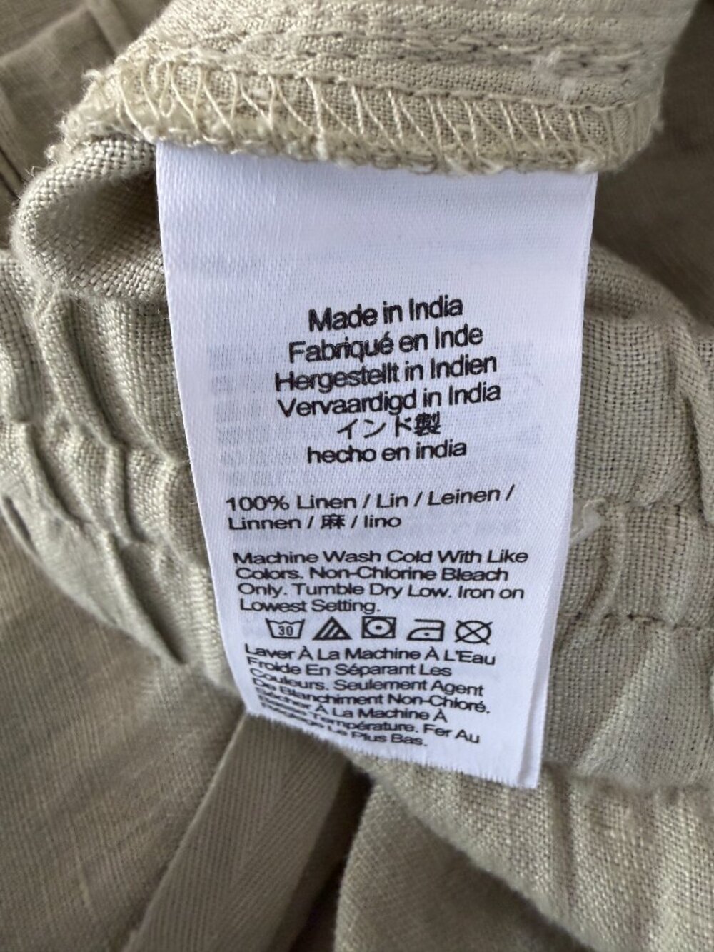 two linen and linen/rayon blend cropped pants (size 8/8P) Max Studio/JCrew - Picture 8 of 8